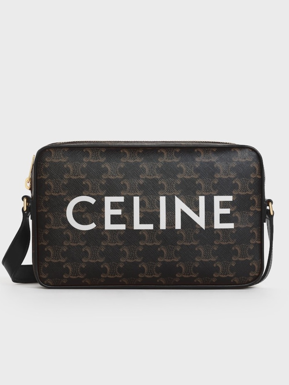 CELINE PRINT MEDIUM MESSENGER BAG IN TRIOMPHE CANVAS